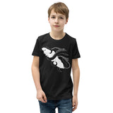 Design of Octopus Wrapped Around Vancouver Island - Kraken - Kids - Youth Short Sleeve T-Shirt , the colour is