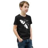 Design of Octopus Wrapped Around Vancouver Island - Kraken - Kids - Youth Short Sleeve T-Shirt , the colour is