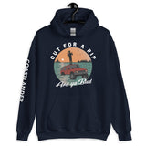 Design of Out For a Rip are ya Bud - Unisex Hoodie , the colour is Navy
