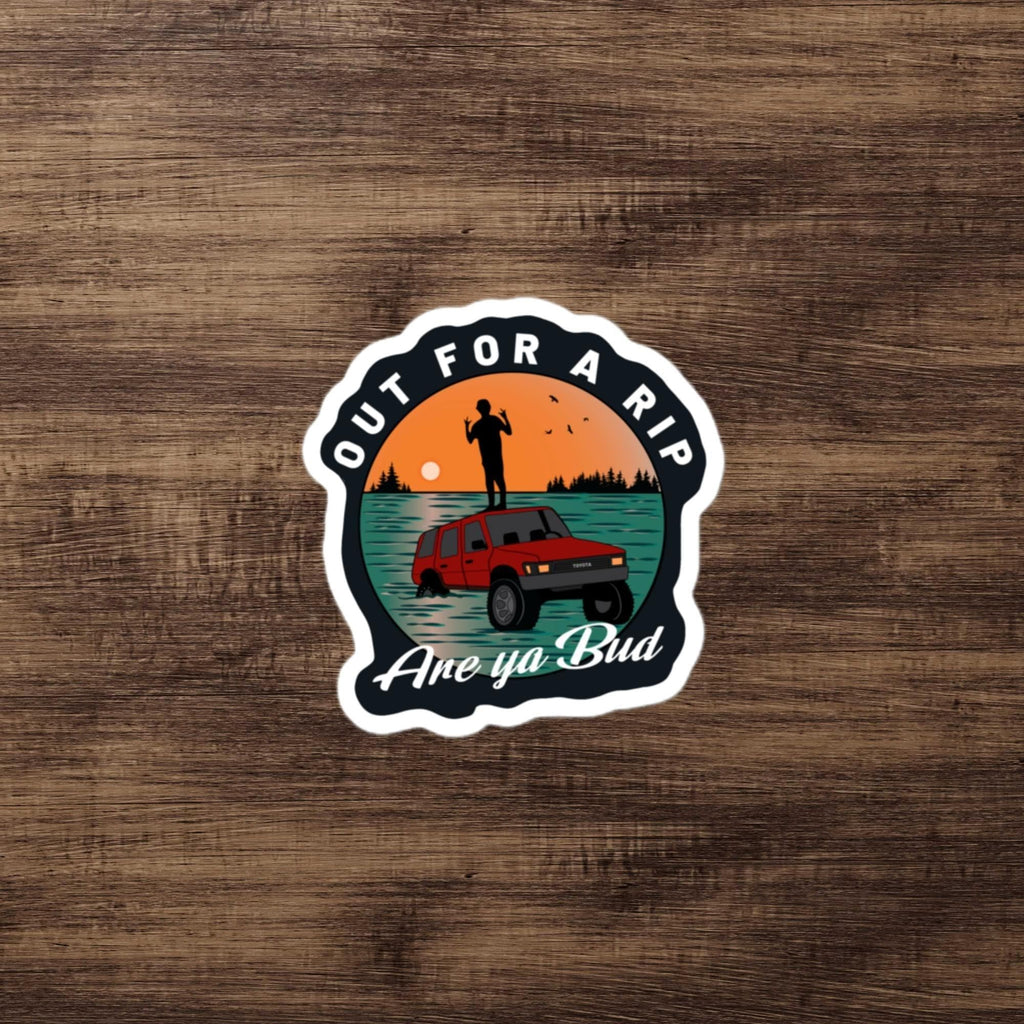 Design of Out For A Rip - Sticker , the colour is