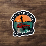 Design of Out For A Rip - Sticker , the colour is