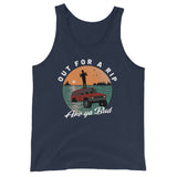 Design of Out For a Rip - Unisex Tank Top , the colour is Navy