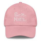Design of Port McNaill - Dad hat , the colour is Pink