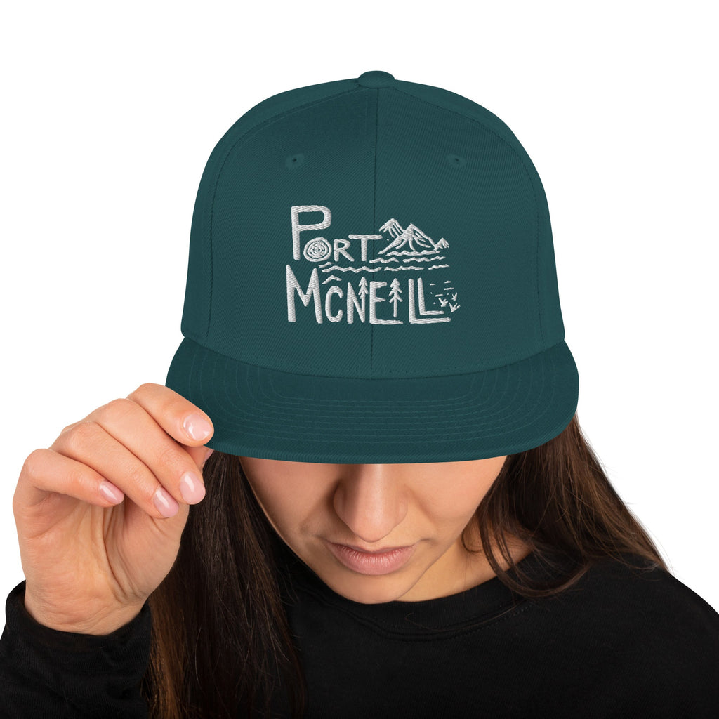 Design of Port McNaill - Snapback Hat , the colour is Spruce