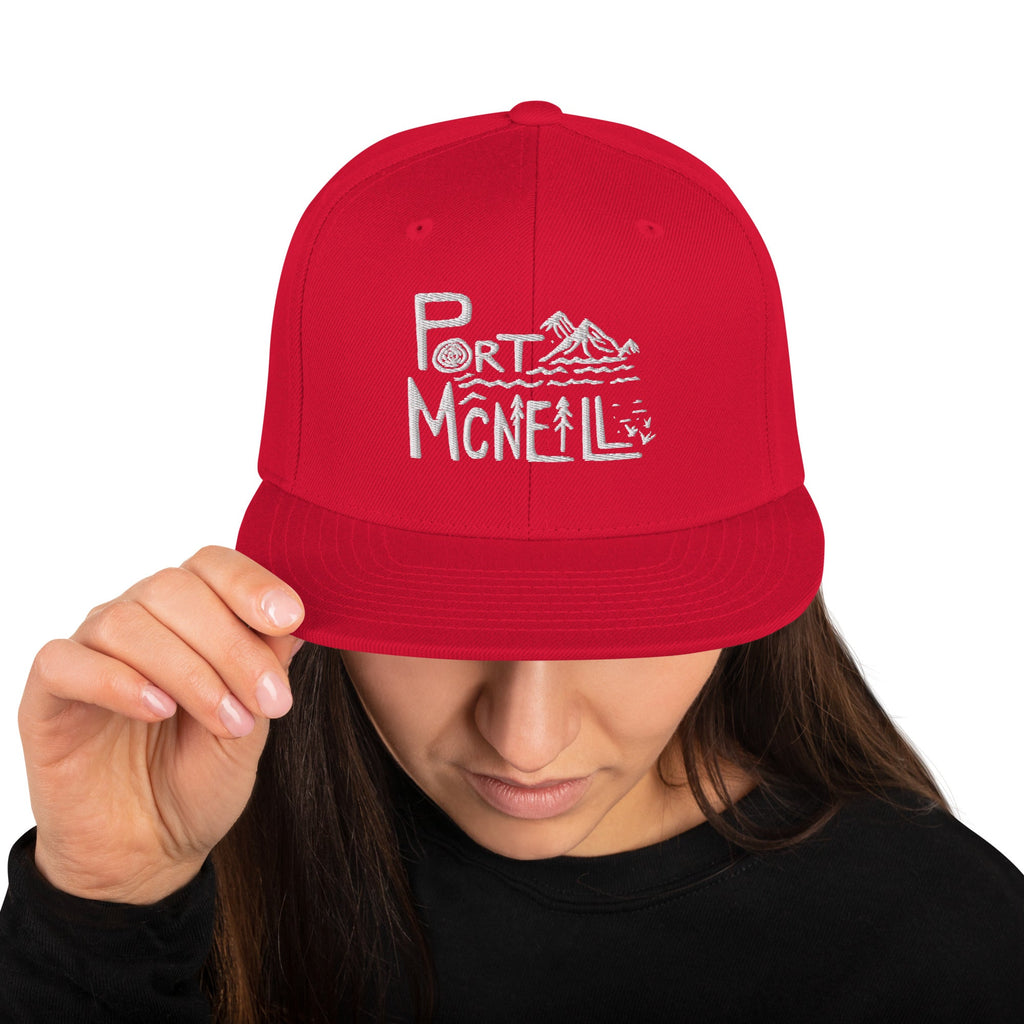 Design of Port McNaill - Snapback Hat , the colour is Red