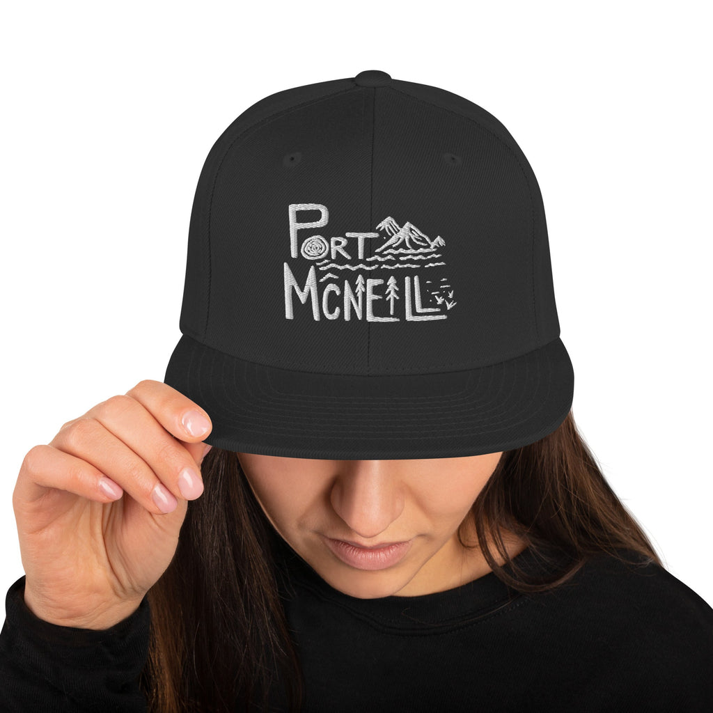 Design of Port McNaill - Snapback Hat , the colour is Black