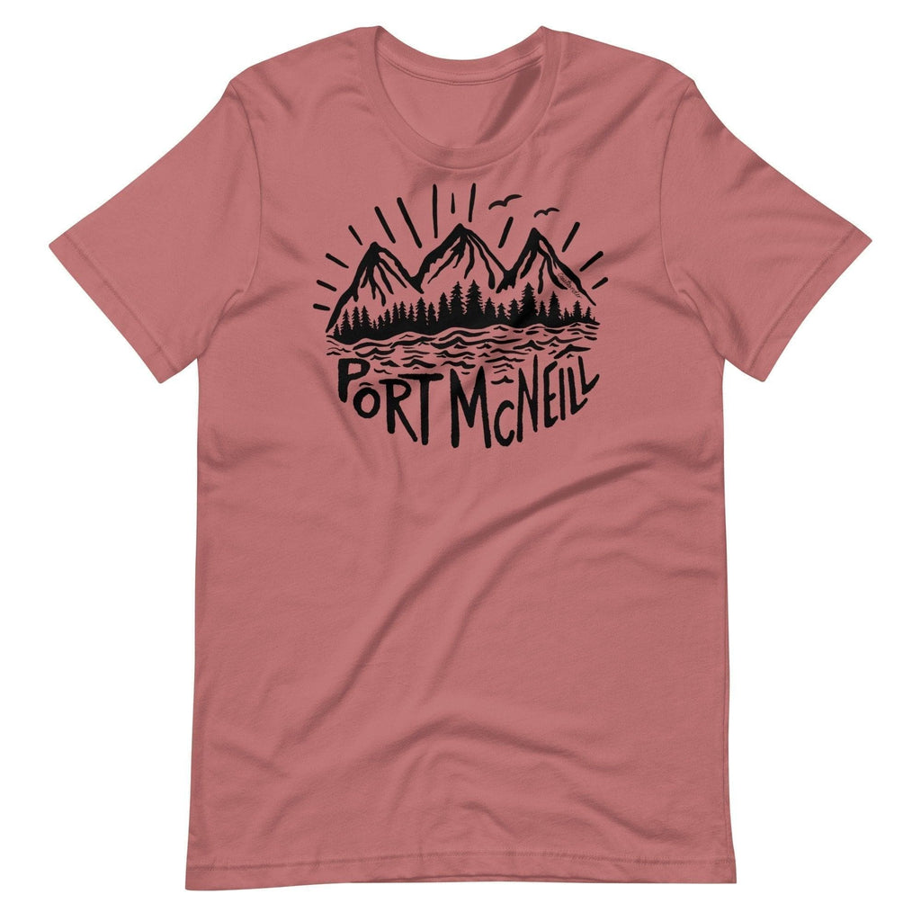 Design of Port McNeill - Black - Unisex t-shirt , the colour is Mauve