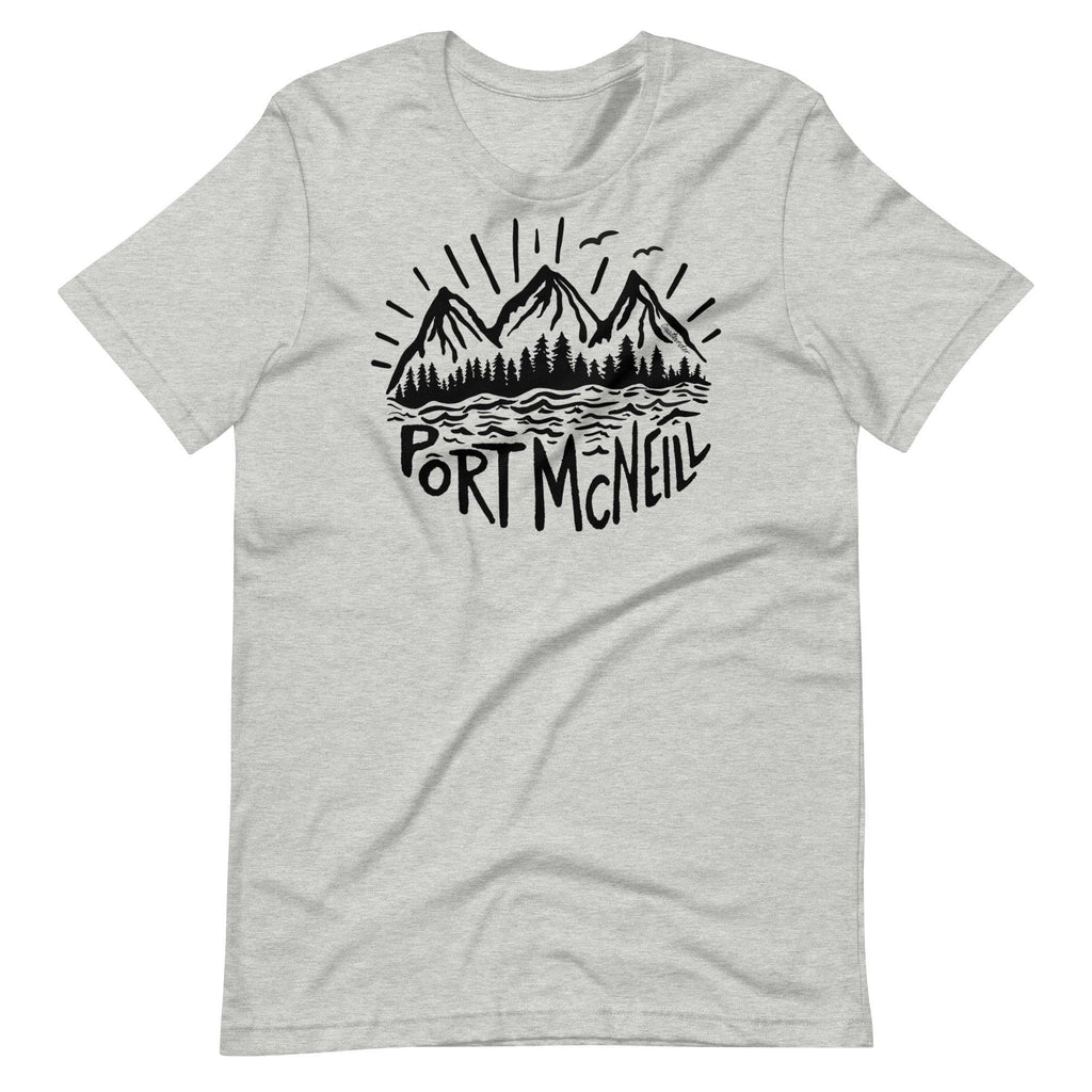 Design of Port McNeill - Black - Unisex t-shirt , the colour is Athletic Heather