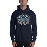 Design of Port Mcneill - Colour - Unisex Hoodie , the colour is Navy