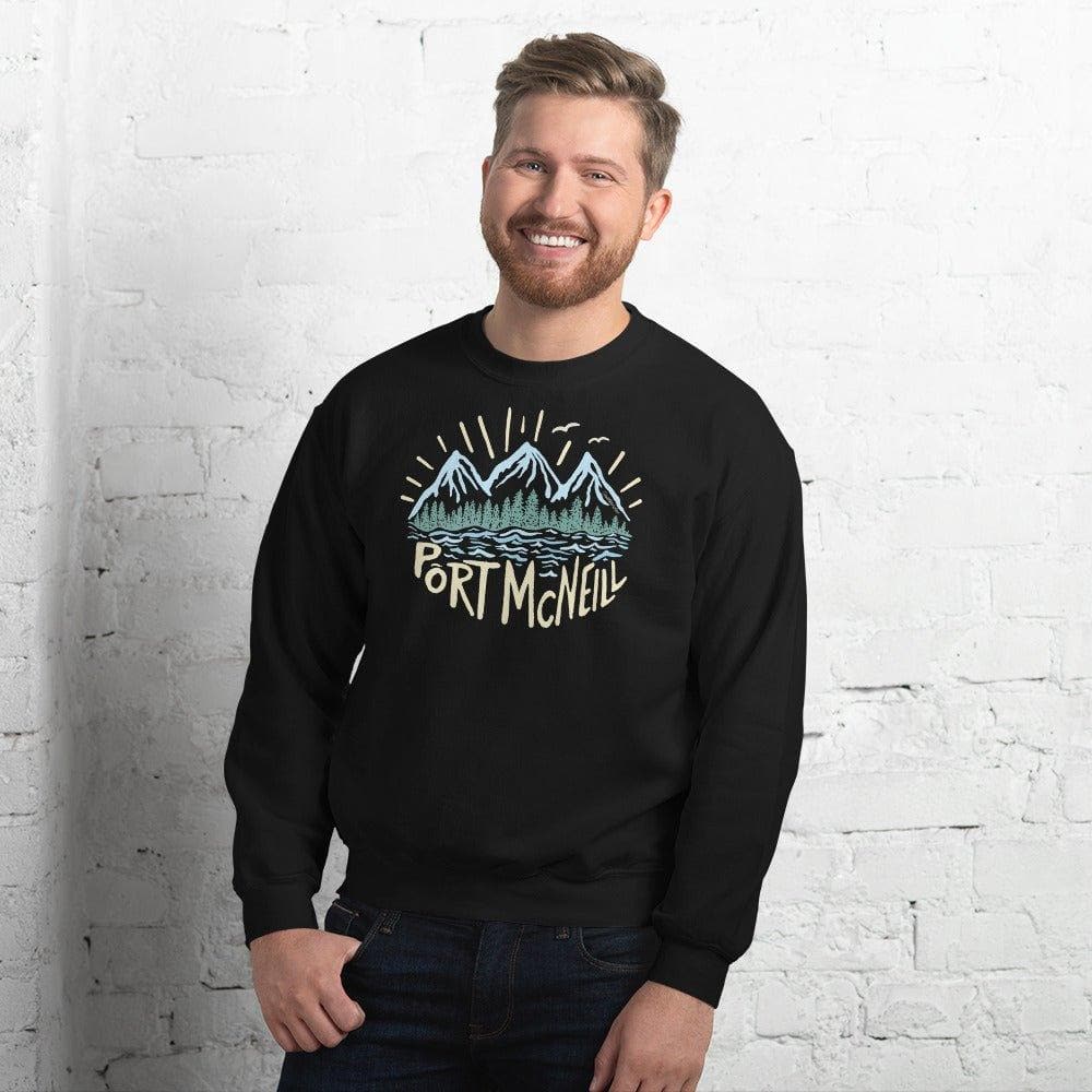 Design of Port McNeill - Colour - Unisex Sweatshirt , the colour is Black