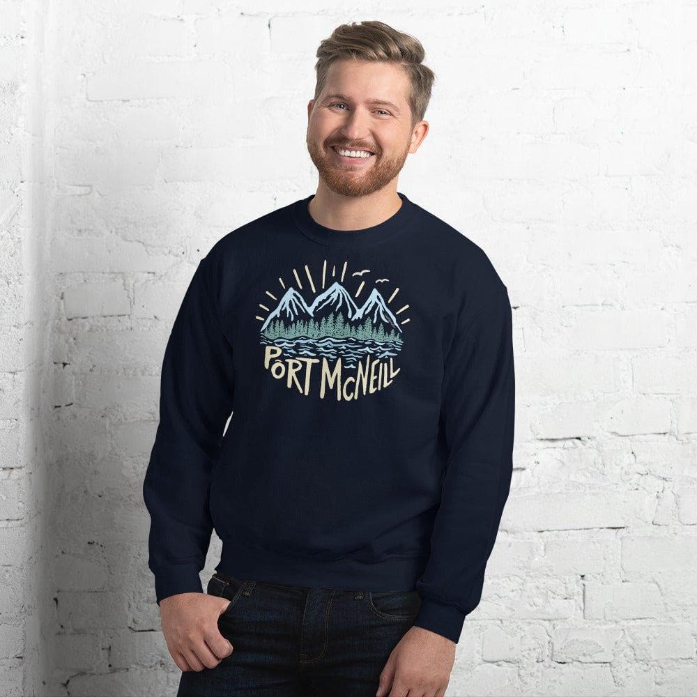 Design of Port McNeill - Colour - Unisex Sweatshirt , the colour is Navy