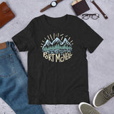 Design of Port McNeill - Colour - Unisex t-shirt , the colour is Black Heather