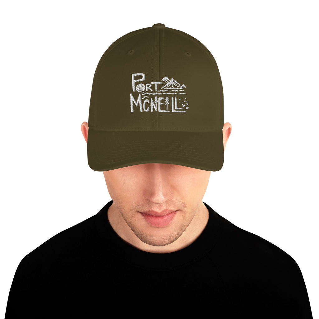 Design of Port McNeill - FLEXFIT - Structured Twill Cap , the colour is Olive