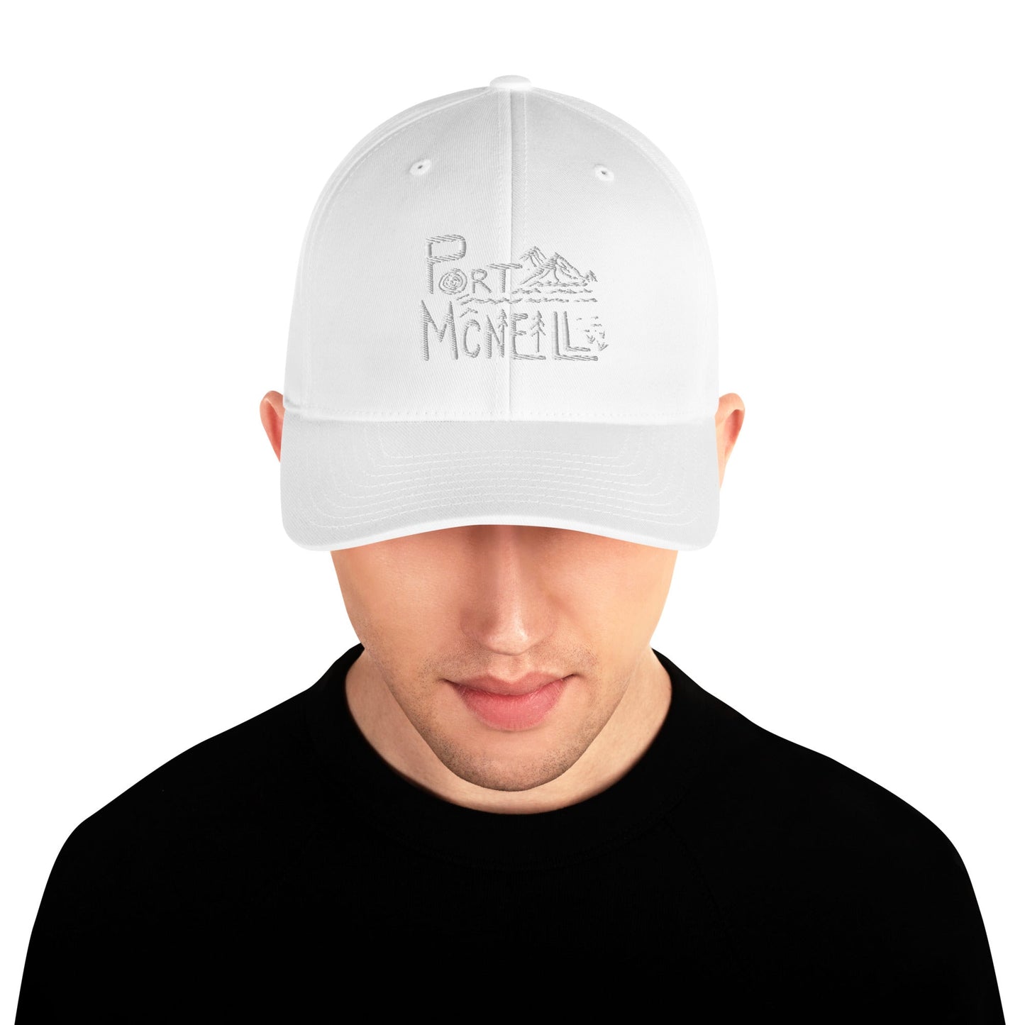 Design of Port McNeill - FLEXFIT - Structured Twill Cap , the colour is White