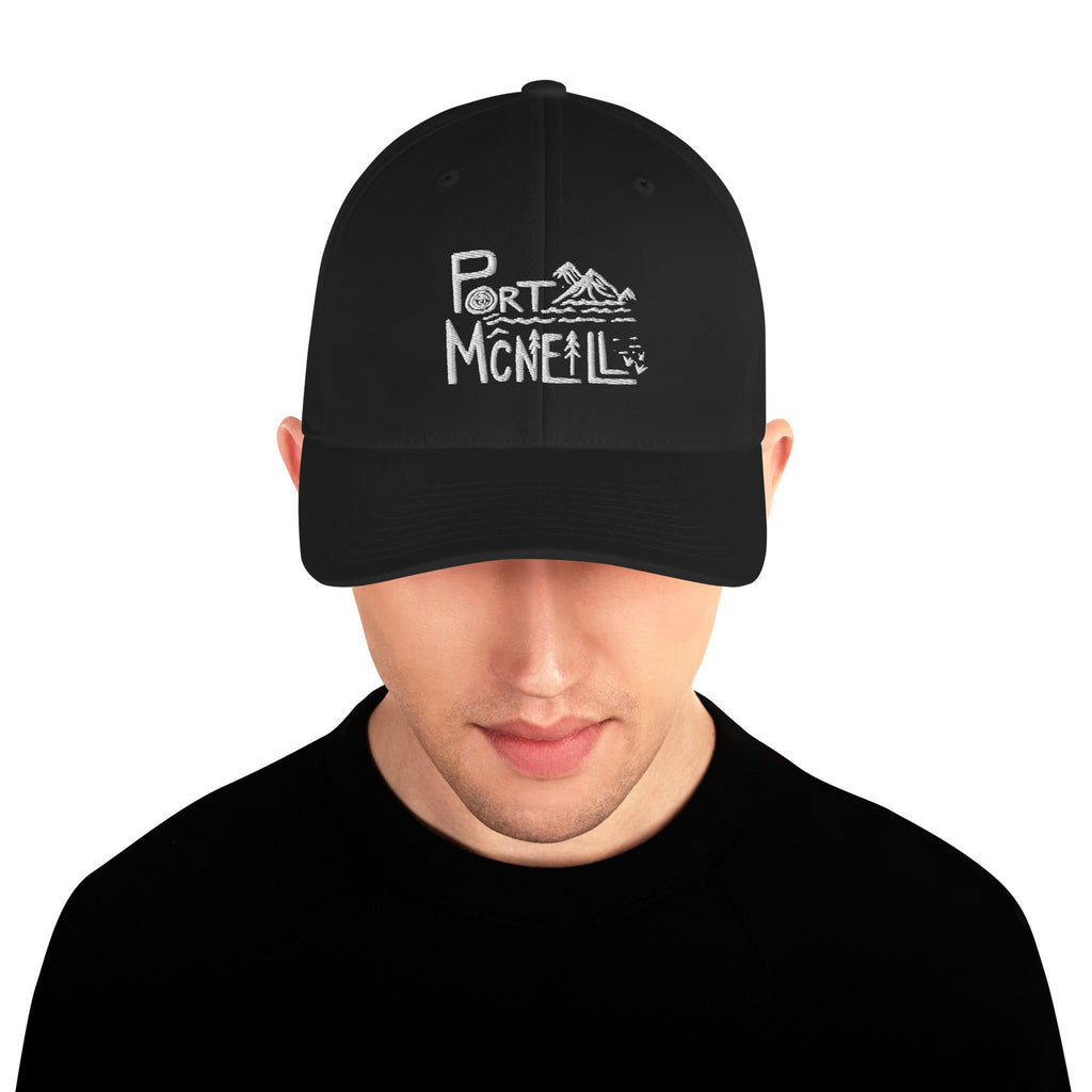 Design of Port McNeill - FLEXFIT - Structured Twill Cap , the colour is Black