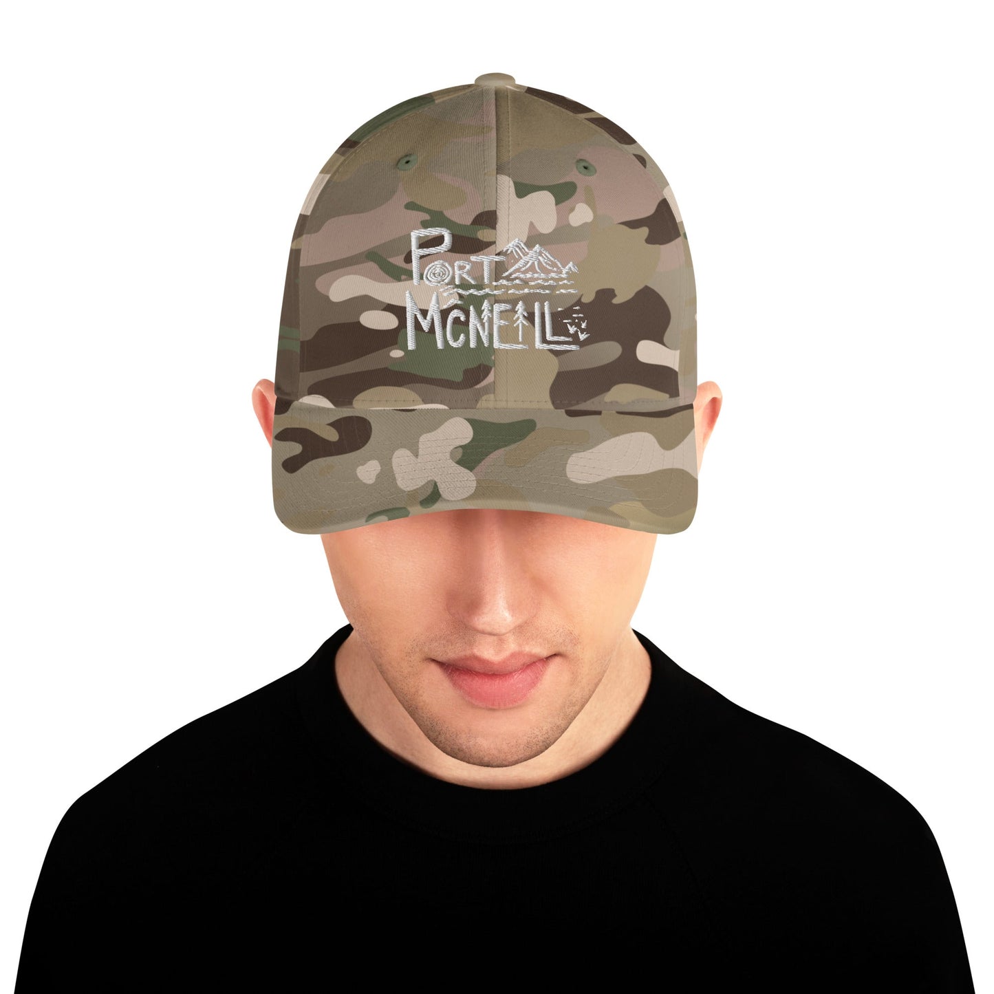 Design of Port McNeill - FLEXFIT - Structured Twill Cap , the colour is Multicam Green