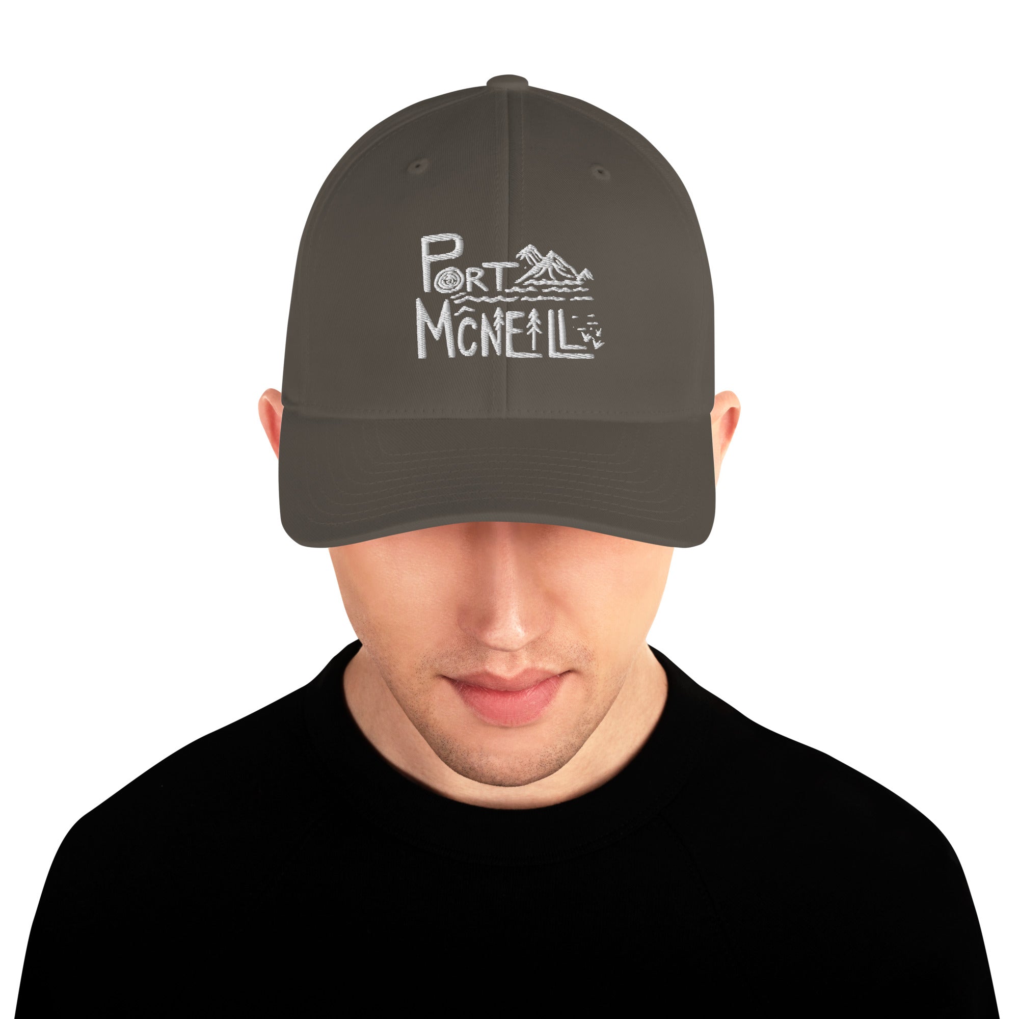 Design of Port McNeill - FLEXFIT - Structured Twill Cap , the colour is Dark Grey