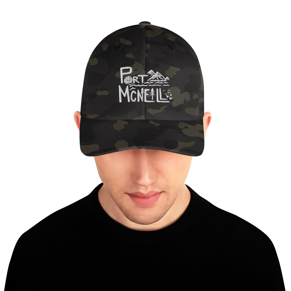 Design of Port McNeill - FLEXFIT - Structured Twill Cap , the colour is Multicam Black