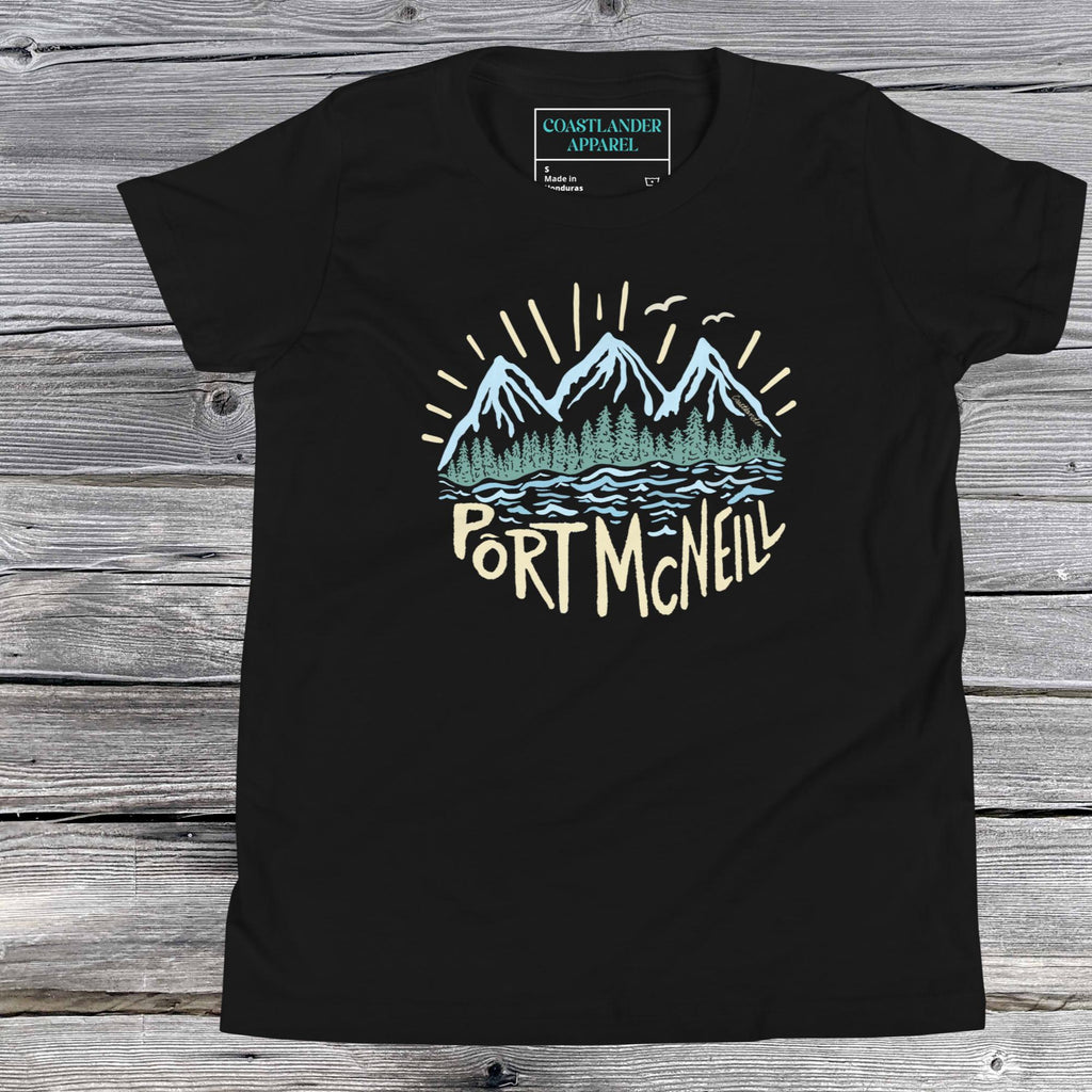 Design of Port McNeill - Kids - Youth Short Sleeve T-Shirt , the colour is
