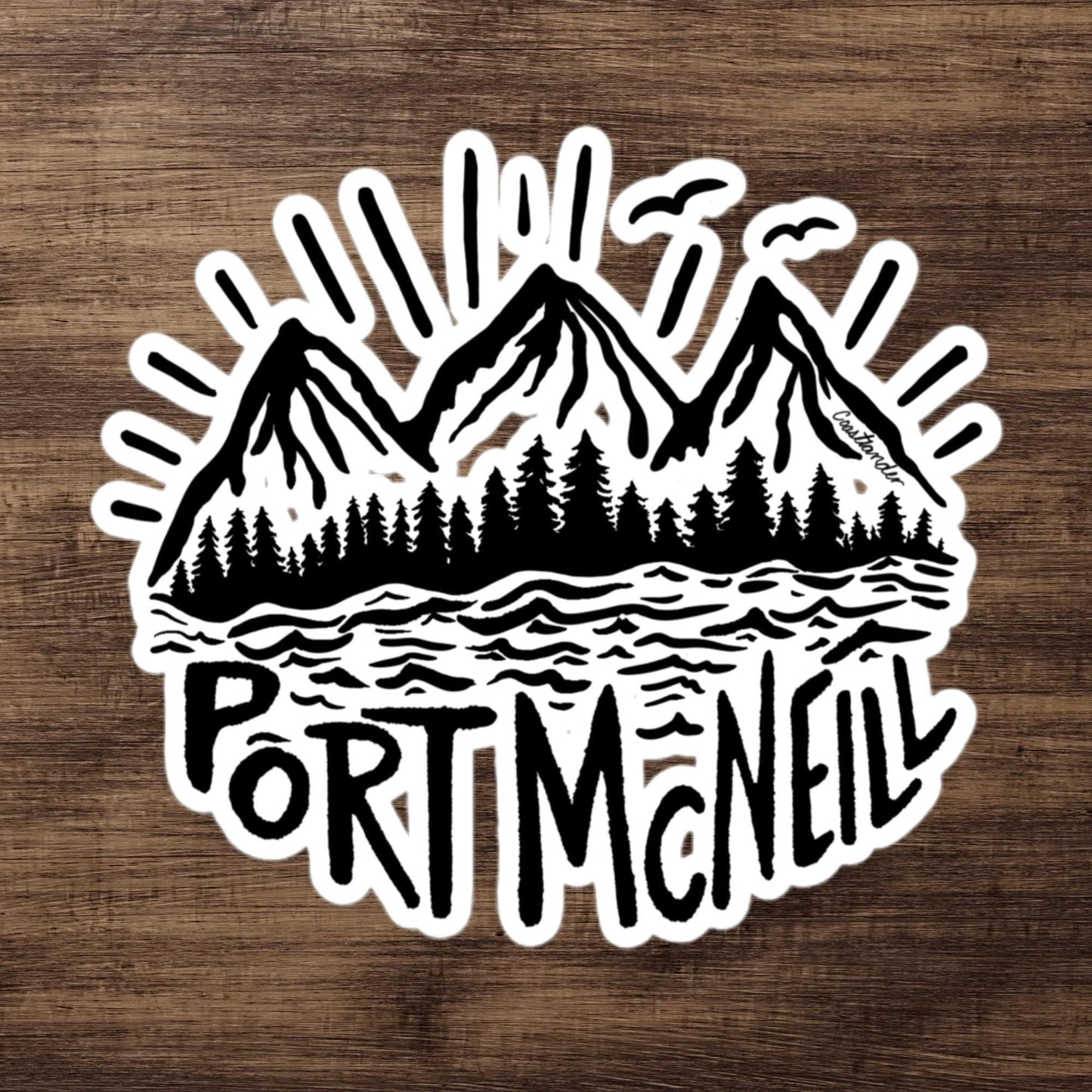 Design of Port Mcneill - Sticker , the colour is 5.5″×5.5″