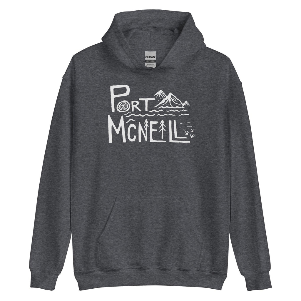 Design of Port Mcneill - Unisex Hoodie , the colour is Dark Heather