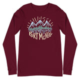 Design of Port McNeill - Unisex Long Sleeve Tee , the colour is Maroon
