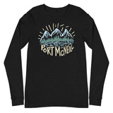 Design of Port McNeill - Unisex Long Sleeve Tee , the colour is Black Heather