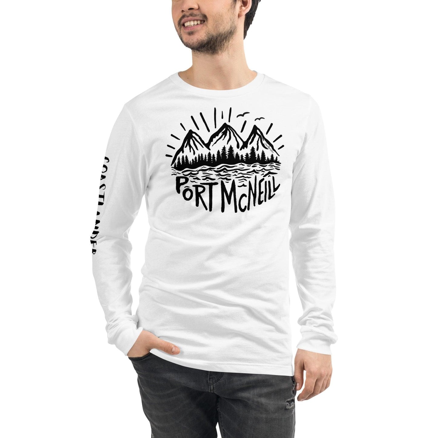 Design of Port McNeill - Unisex Long Sleeve Tee , the colour is