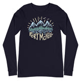 Design of Port McNeill - Unisex Long Sleeve Tee , the colour is Navy