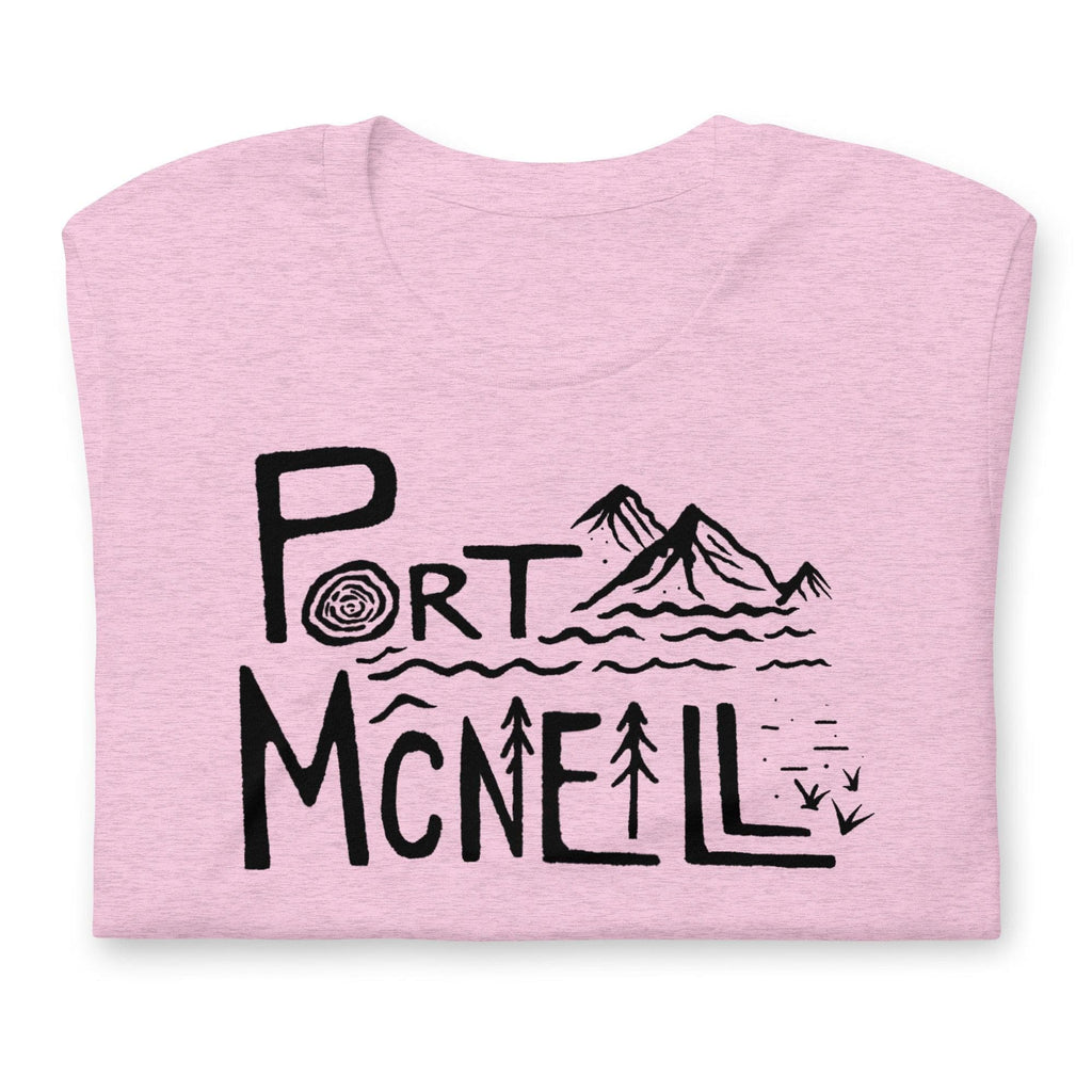Design of Port Mcneill - Unisex t-shirt , the colour is Heather Prism Lilac