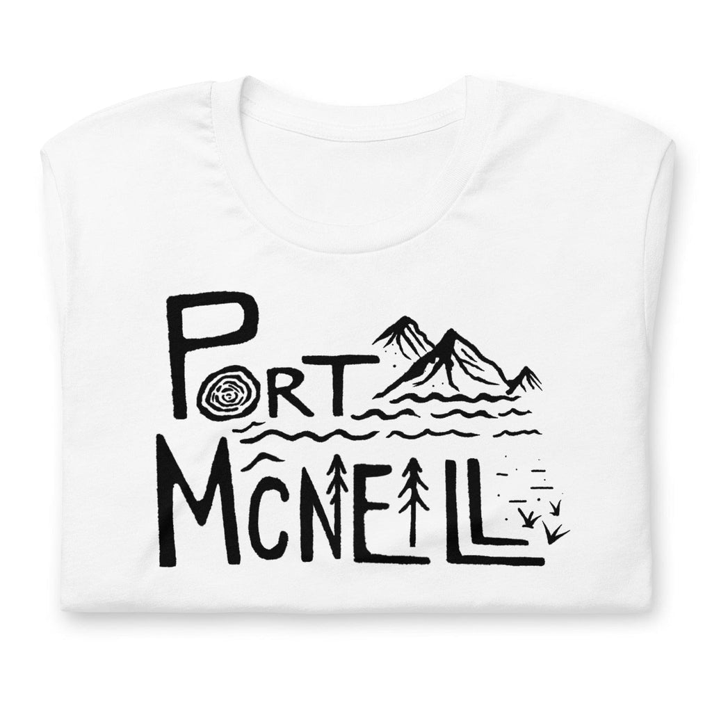 Design of Port Mcneill - Unisex t-shirt , the colour is White