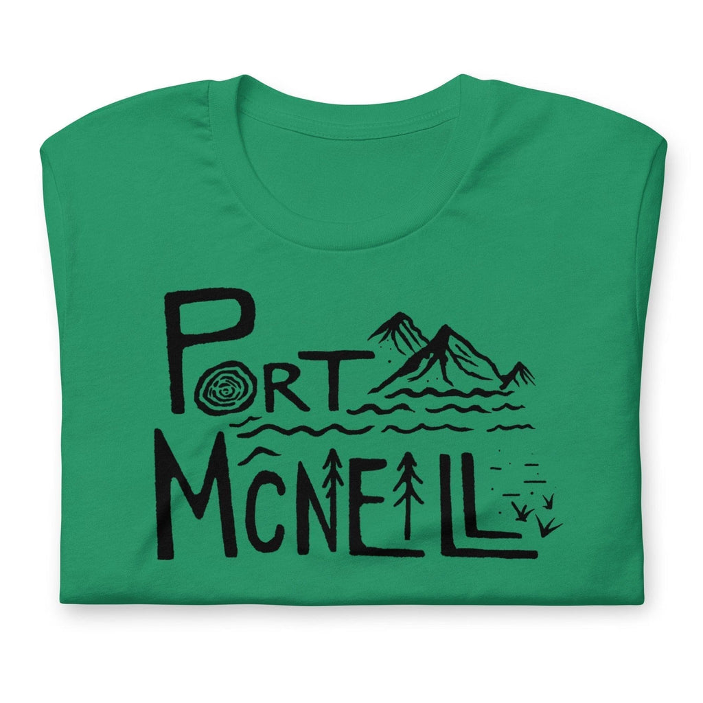 Design of Port Mcneill - Unisex t-shirt , the colour is Kelly