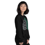 Design of Rib Cage - Fern - Plant -Unisex Sweatshirt , the colour is