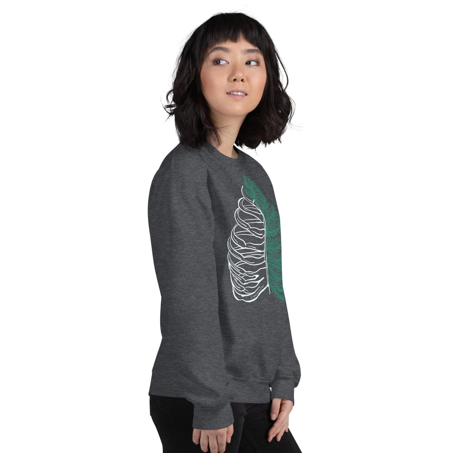 Design of Rib Cage - Fern - Plant -Unisex Sweatshirt , the colour is