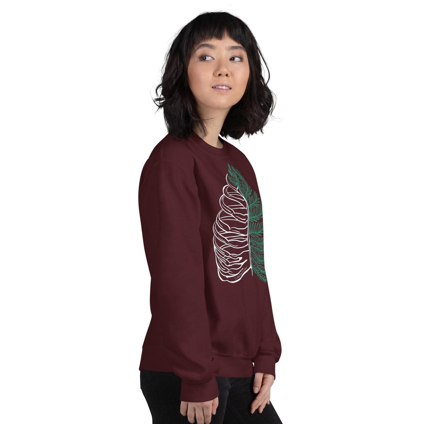 Design of Rib Cage - Fern - Plant -Unisex Sweatshirt , the colour is