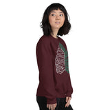 Design of Rib Cage - Fern - Plant -Unisex Sweatshirt , the colour is