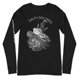 Design of Salty Sea Dogs - Unisex Long Sleeve Tee , the colour is Black Heather