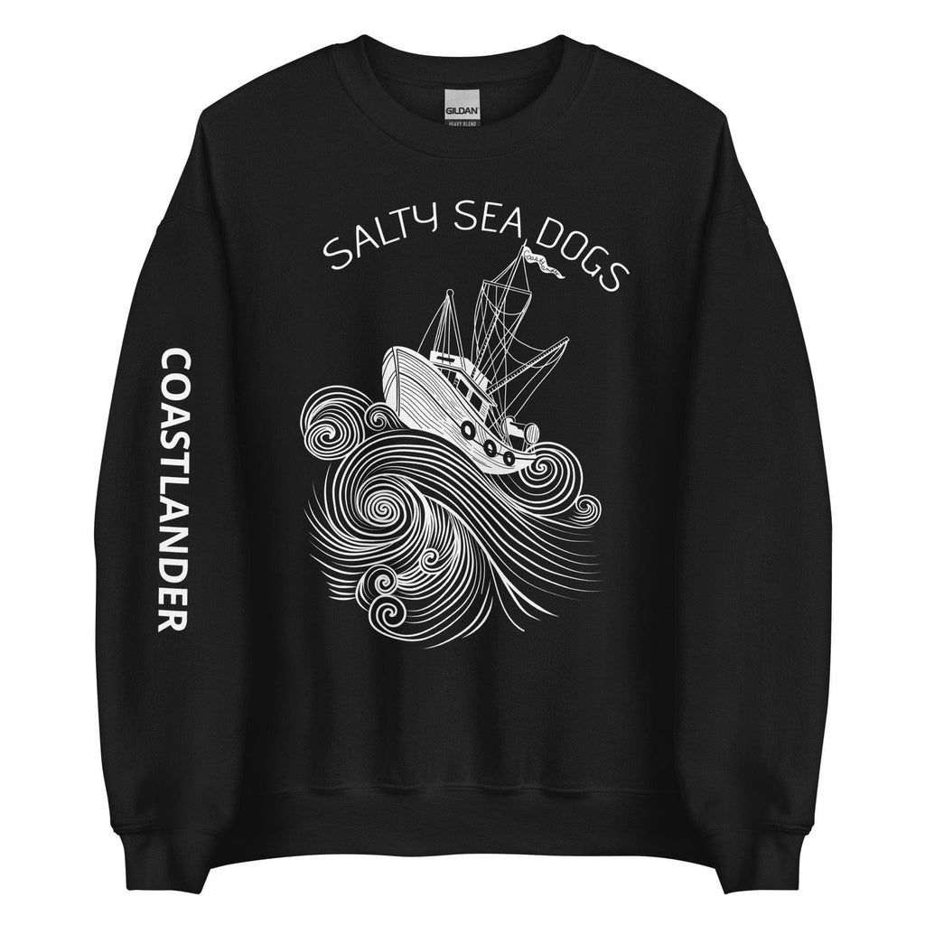 Design of Salty Sea Dogs - Unisex Sweatshirt , the colour is Black