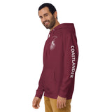 Design of Salty Seadogs - on back - Unisex Hoodie , the colour is