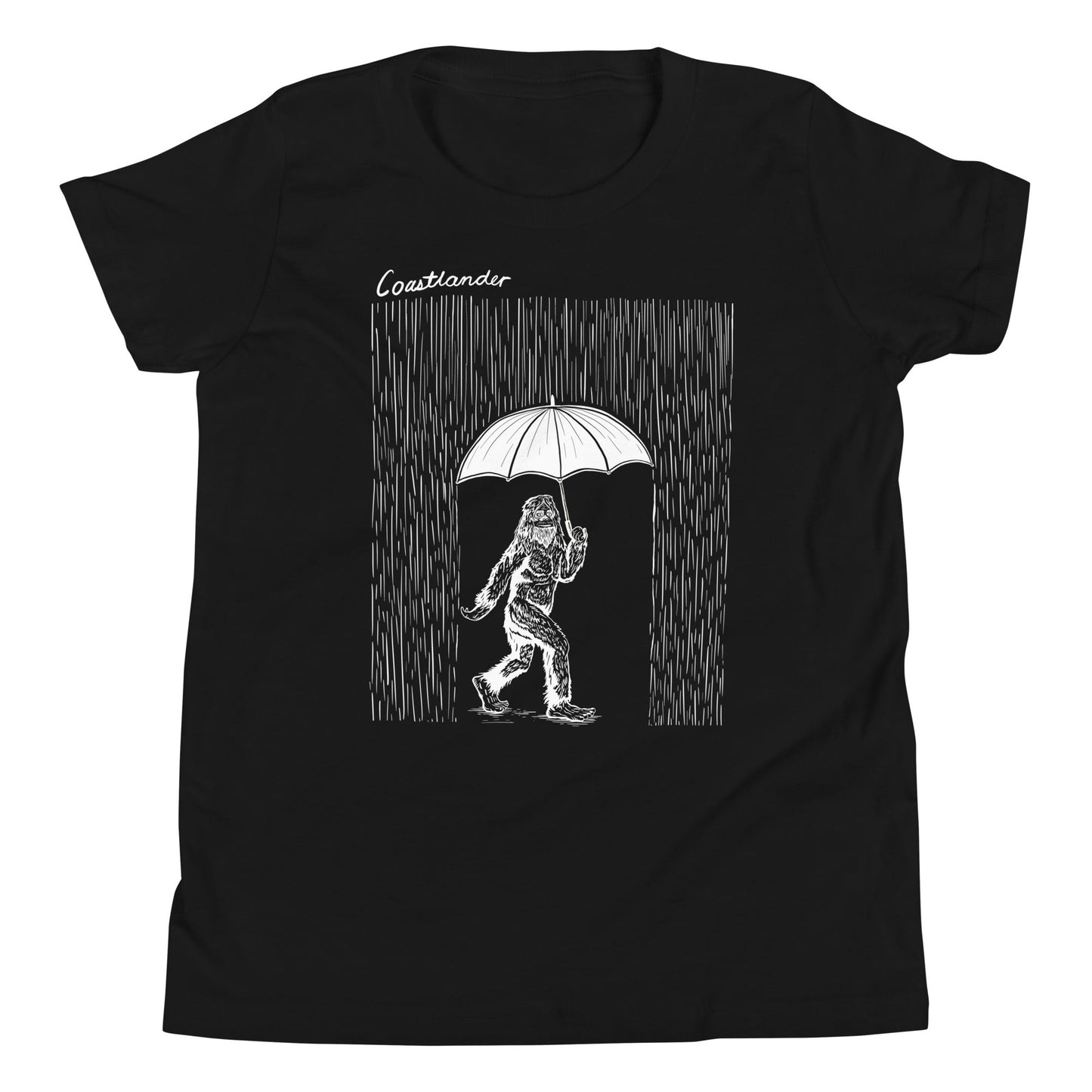 Design of Sasquatch - Bigfoot - Yeti - Youth Short Sleeve T-Shirt , the colour is
