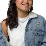 Design of Silly Goose Club - Unisex denim sherpa jacket , the colour is
