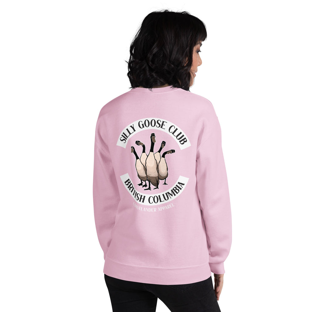 Design of Silly Goose Club - Unisex Sweatshirt , the colour is Light Pink