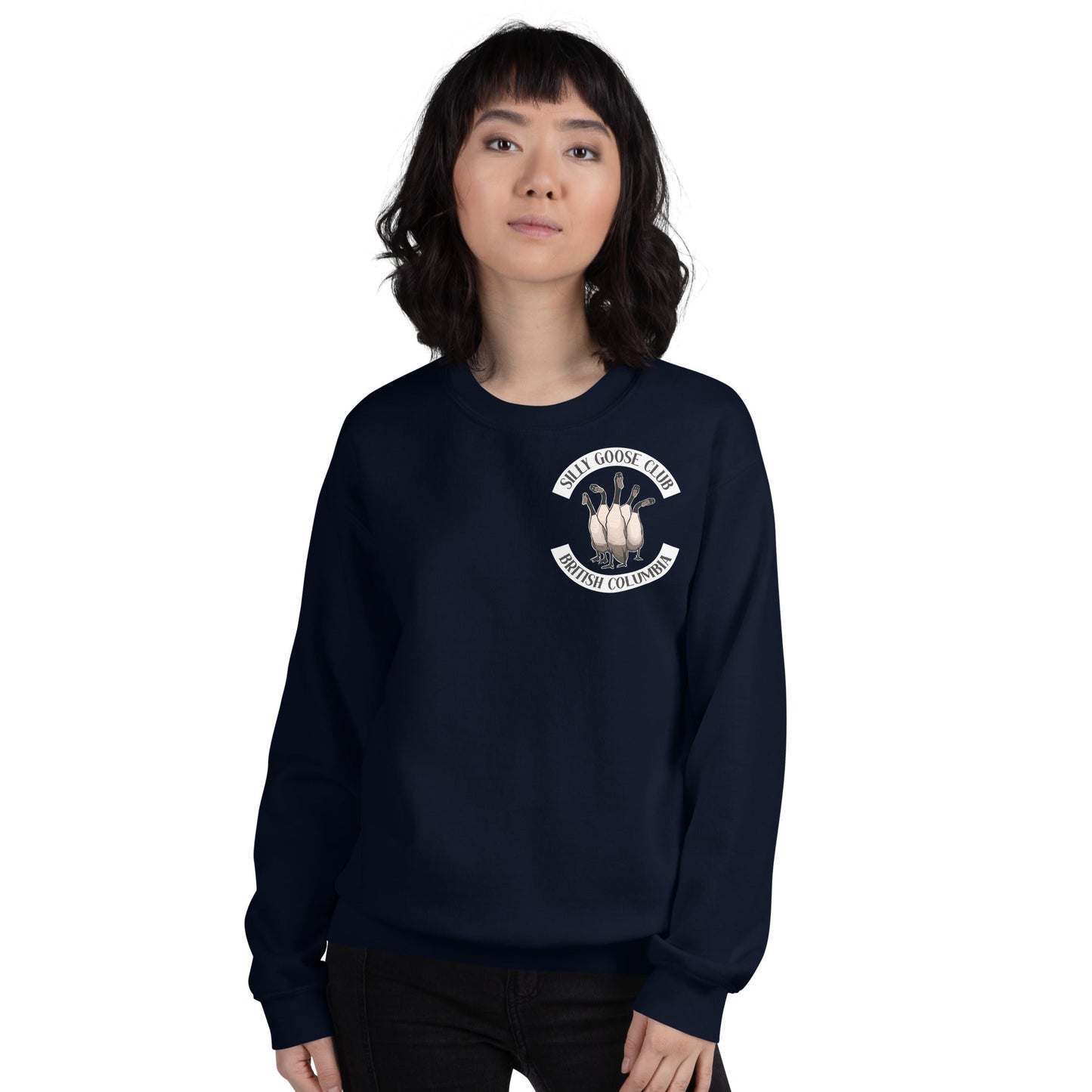 Design of Silly Goose Club - Unisex Sweatshirt , the colour is