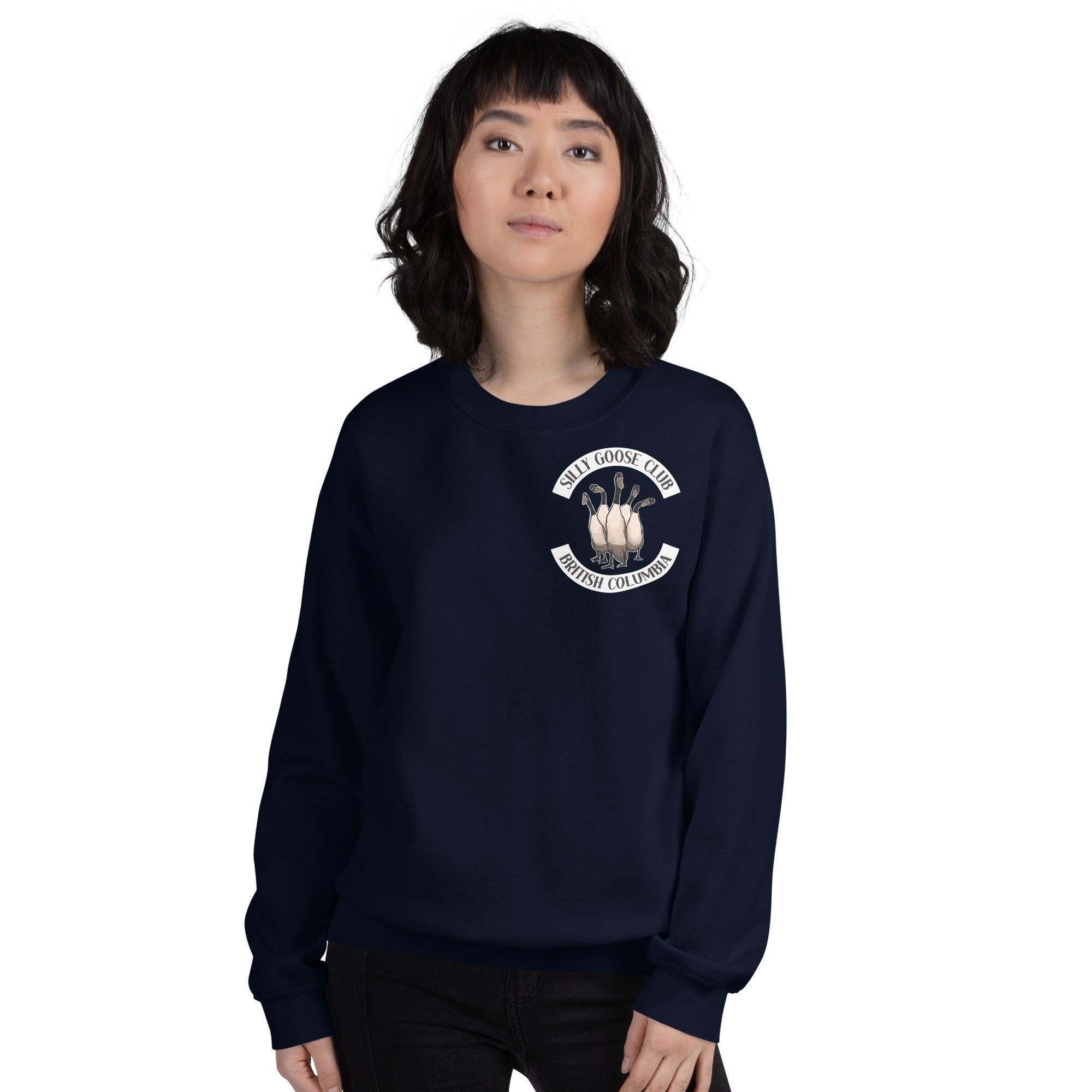 Design of Silly Goose Club - Unisex Sweatshirt , the colour is