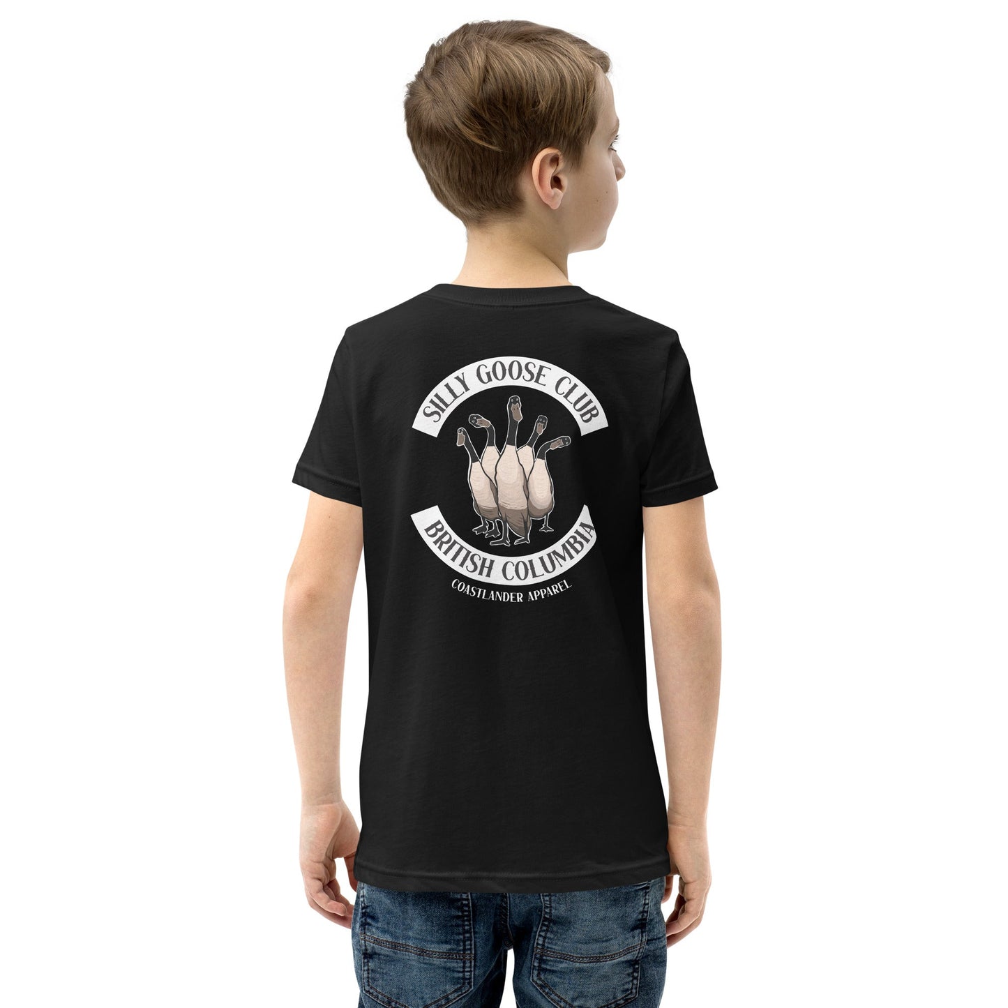 Design of Silly Goose Club - Youth Short Sleeve T-Shirt , the colour is