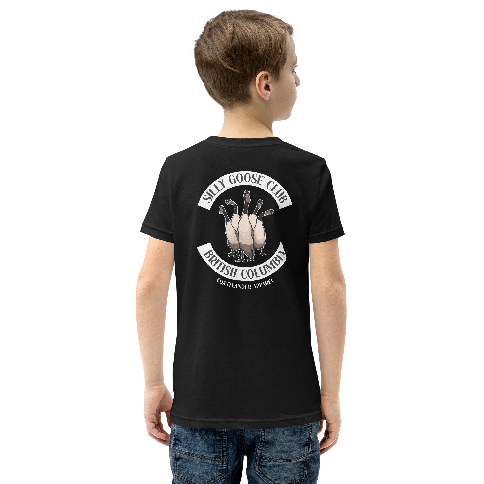 Design of Silly Goose Club - Youth Short Sleeve T-Shirt , the colour is
