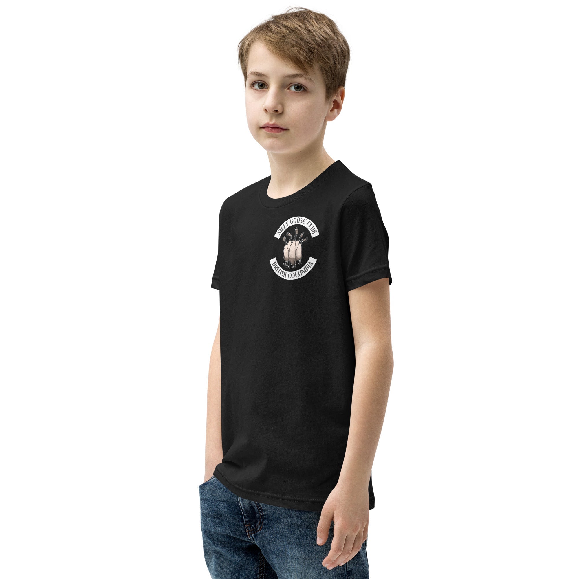 Design of Silly Goose Club - Youth Short Sleeve T-Shirt , the colour is