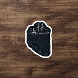 Design of Skeletons Dancing over Vancouver Island - Sticker , the colour is