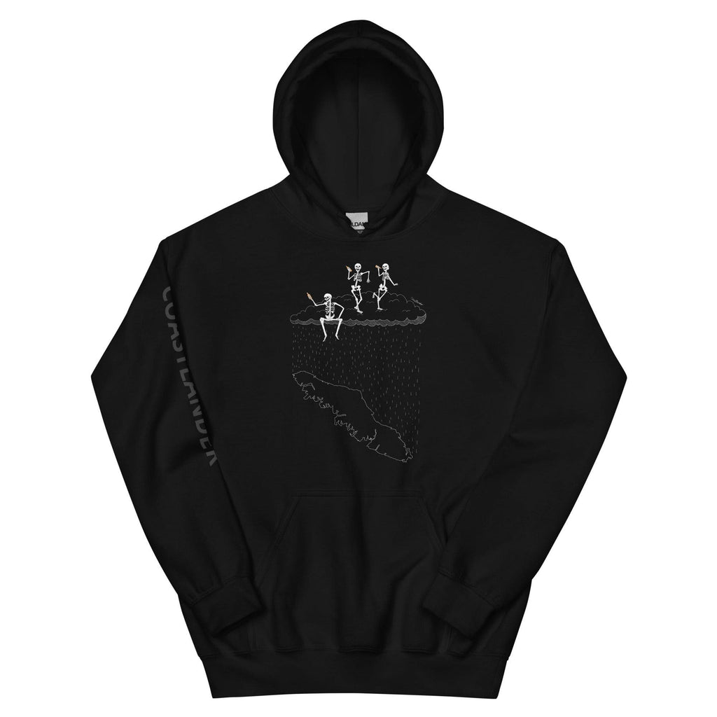 Design of Skeletons Dancing - Unisex Hoodie , the colour is Black