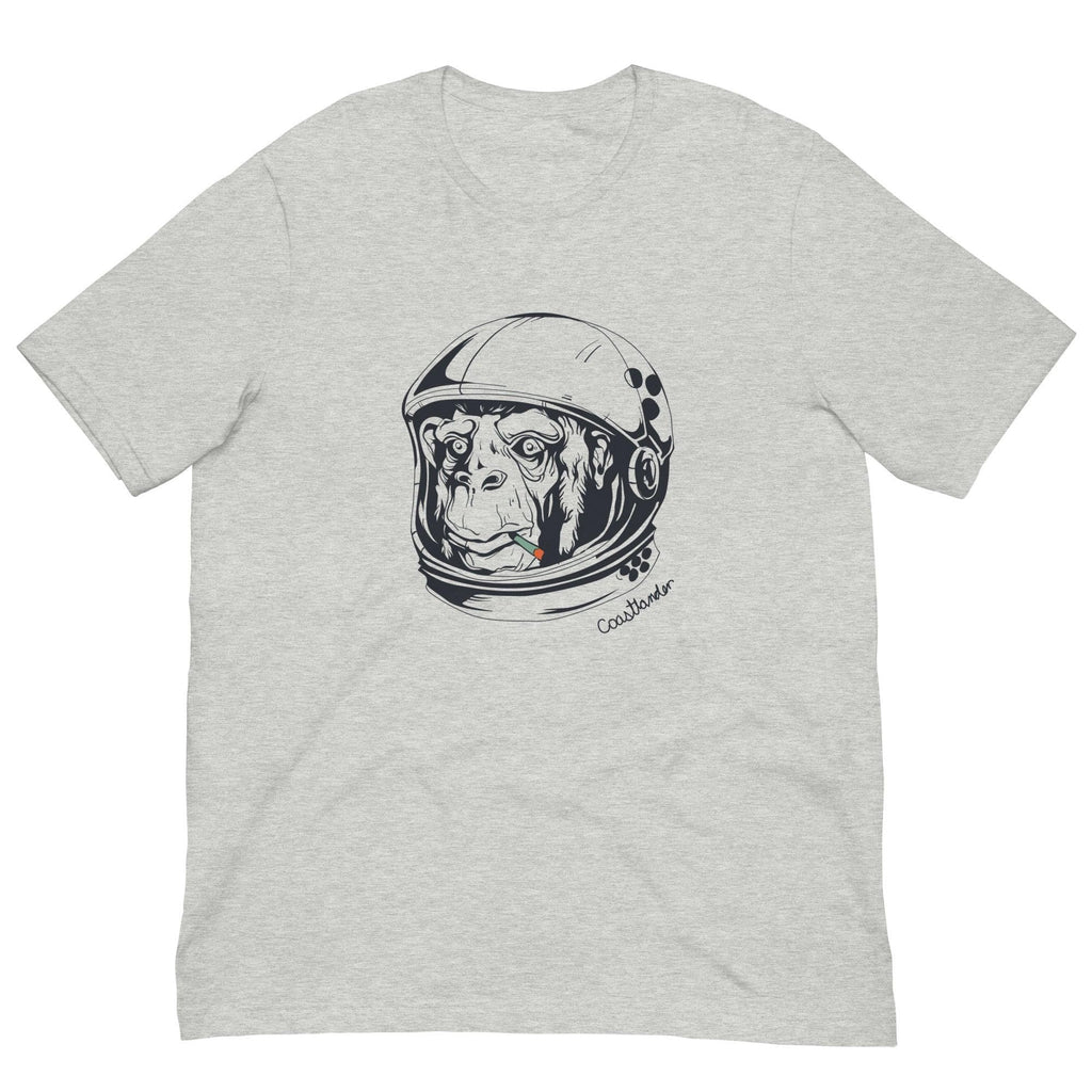 Design of Space Monkey - Unisex t-shirt , the colour is Athletic Heather